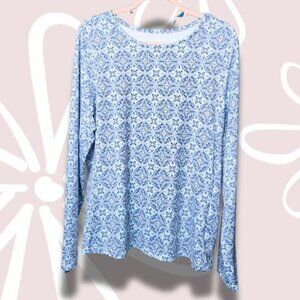 29.$5-XL-HANG TEN Athleisure Top Robin's Egg/Dusty Blue/Navy Stretchy